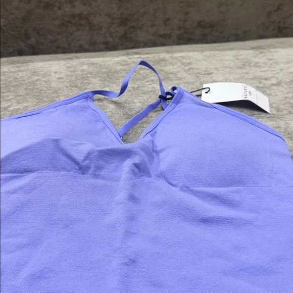 Vibrant Purple Halter Crop Top - Picture 2 of 4